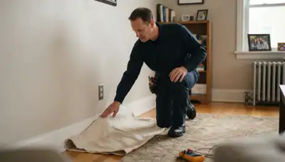 Residential electrician in Albany, NY assesses an outlet beside a protective drop cloth in an occupied home.