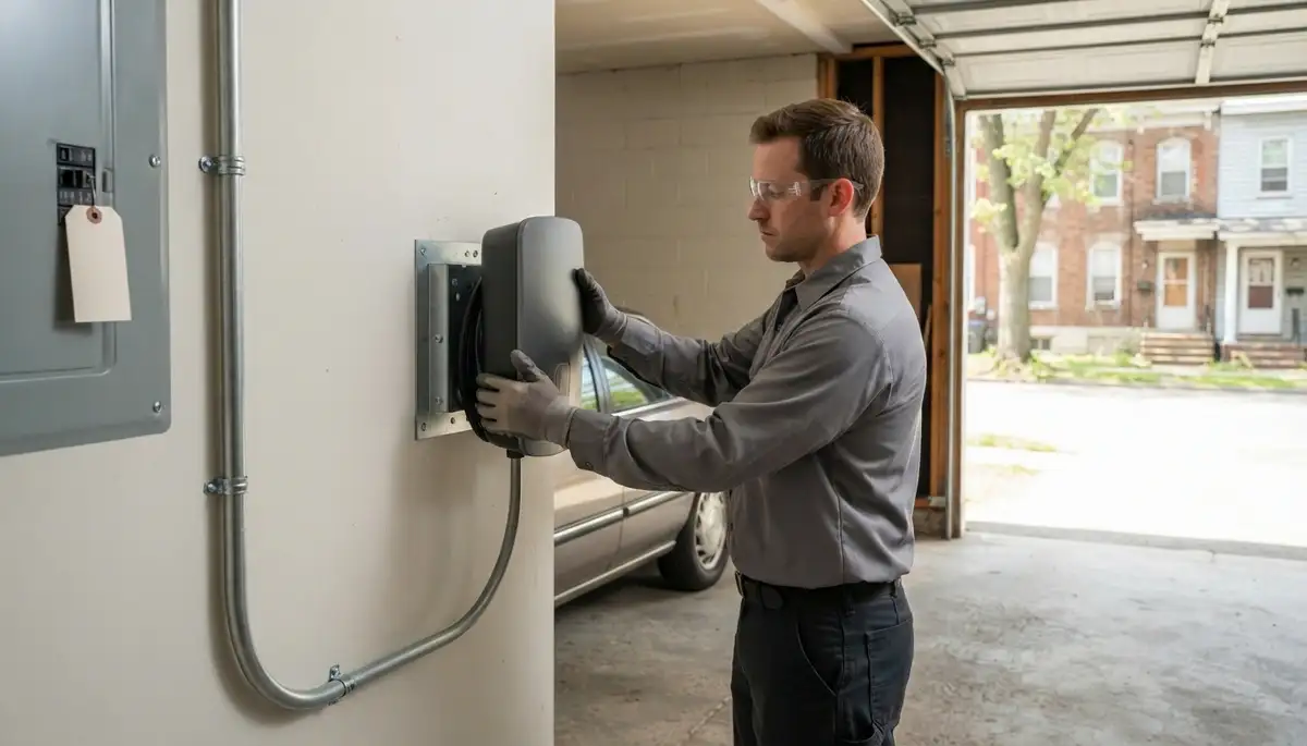 Electric vehicle charger installation in Cohoes, NY by professional electricians