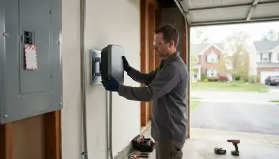 Electric car charger installation at a Delmar, NY home by a professional electrician