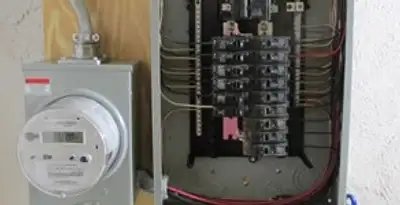 electrical panel upgrade service showing outdated electrical panel prepared for professional replacement in Albany, NY