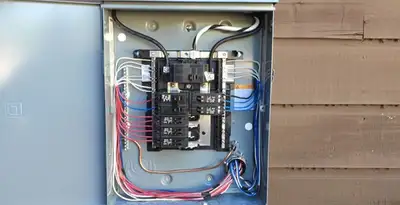 electrical panel upgrade service featuring newly installed electrical panel wired by licensed electricians in Albany, NY