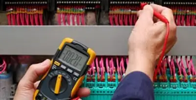 electrical service showing professional testing and troubleshooting of electrical panel by licensed electricians in Albany, NY