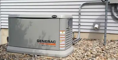 generator installation service featuring outdoor standby generator setup by licensed electricians in Albany, NY