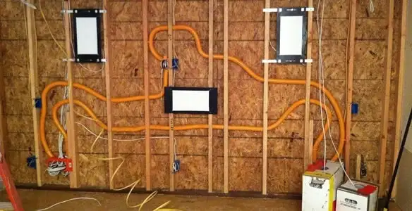 new construction wiring project displaying complete electrical system layout installed by professionals in Albany, NY