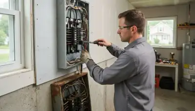 Electrician upgrading an older Watervliet, NY home from 100-amp to 200-amp electrical service
