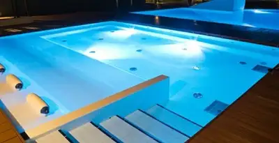 pool light installation and repair services providing modern illuminated pool lighting in Albany, NY