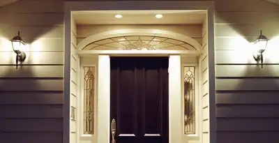 security light installation services with professionally installed entryway lighting in Albany, NY